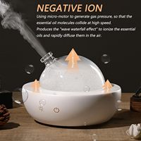 Diffuseur d'aromathérapie en verre USB/électrique 180 ml, base en bois véritable, 2 modes de brume, lumière LED 7 couleurs, ultrasonique, pour la maison, à poser sur table