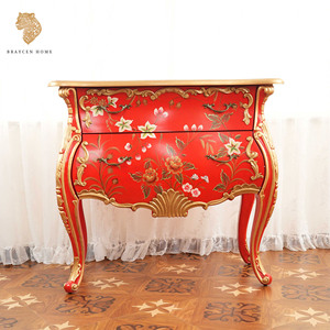 Đồ nội thất Trung Quốc cổ điển, đồ nội thất phòng khách, tủ gỗ màu đỏ, đồ trang trí nhà cửa, tủ đựng đồ có 2 ngăn kéo - Product Image 2