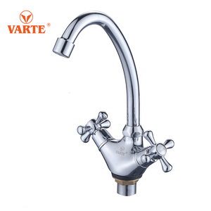 <span class=keywords><strong>ล้อ</strong></span>สองมือรูปแกะข้ามผสมปรับพื้นผิวก๊อกน้ำโครเมี่ยม - Product Image 1