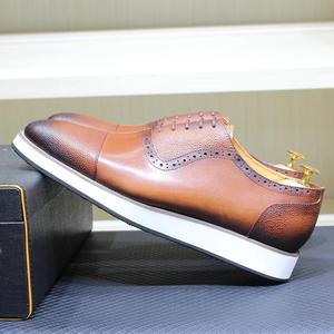 Chaussures italiennes pour hommes, grandes tailles 37-47, fabriquées à la main, chaussures décontractées, durables, pour hommes, chaussures habillées et oxfords en cuir. - Product Image 6