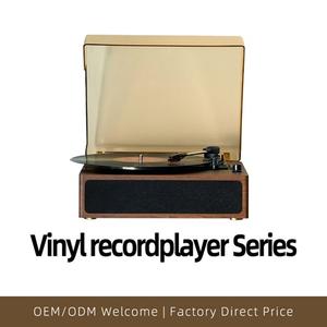 Tocadiscos de Vinilo Retro Vintage de Madera con Tira LED, Reproductor de LP con Iluminación Ambiental BT - Product Image 2