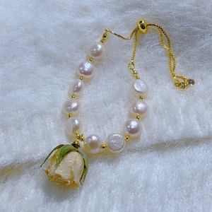 Elegant Natural Freshwater Pearl <b>Bracelet</b> <b>Adjustable</b> Resin Natural Flower Pendant <b>Bracelets</b> for Women Beach Jewelry - Product Image 2