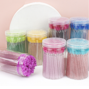 Starry sirène — brosse à cils jetable, 100 pièces/bouteille, baguettes de Mascara, brosse à <span class=keywords><strong>sourcils</strong></span> pour Extension de cils, étiquette privée - Product Image 1