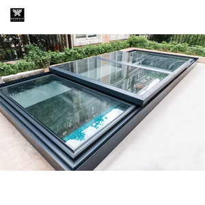 Finestra Scorrevole Moderna per <span class=keywords><strong>Tetto</strong></span> <span class=keywords><strong>Piatto</strong></span> con Apertura Automatica e Telecomando, <span class=keywords><strong>Lucernario</strong></span> Elettrico in Alluminio e Vetro di Grandi Dimensioni per Villa - Product Image 2
