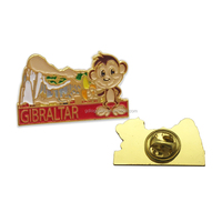Pin de Solapa de Esmalte Duro con Bandera de la República Dominicana y Baño de Oro - Souvenirs al por Mayor de la Bandera Nacional de República Dominicana