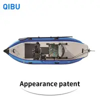 QIBU 11ft Đạp Cá Kayak Động Cơ Powered Racing Kayak Inflatable Câu Cá Kayak Với Bàn Đạp