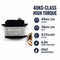 Servomoteur numérique XQ POWER HV sans noyau, en métal, haute tension, couple élevé, magnétique, étanche IP67, avec retour de position, pour voiture et avion