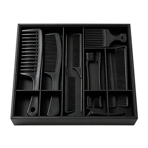 Peigne <span class=keywords><strong>à</strong></span> cheveux professionnel en plastique, écologique, 11 pièces, pour salon, style plat, <span class=keywords><strong>à</strong></span> dents fines et larges, pour la coiffure - Product Image 4