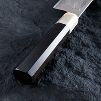 Ensemble de 3 couteaux Damas polyvalents tout usage : couteau de chef de 8 pouces, couteau Nakiri de 7 pouces et couteau à éplucher de 4,5 pouces pour les chefs à domicile