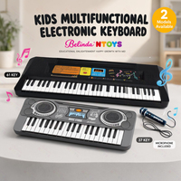 Clavier de piano Belinda à 61 touches, jouets musicaux pour enfants avec microphone, cadeaux pour débutants
