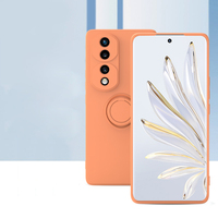 Funda Magnética Anticaídas de Silicona Líquida de Color Sólido al por Mayor con Soporte de Anillo para Dedo para Huawei Honor 70 Honor 90
