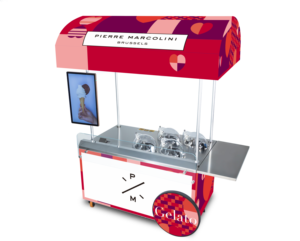 Extérieur 4 bacs NSF certificat CE Miles Galaxy pro 4 saveurs crème glacée gelato cart gelato cart food shop gelato machine à crème glacée - Product Image 1