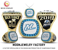 Ensemble bague et collier de champion personnalisés, directement de l'usine, conception gratuite, pour la lutte, le lacrosse et l'athlétisme