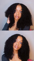 Perruque Courte Afro Bouclée Frisée en Cheveux Humains Naturels Brésiliens, Dentelle Frontale HD, Densité 210%, pour Femmes