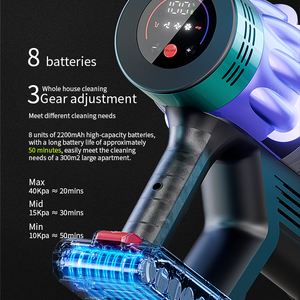 Aspirateur Balai Portable Sans Fil pour Poils d'Animaux Sols Durs, Appareil Ménager avec Moteur sans Balais, Filtre HEPA, Alimentation par Batterie - Product Image 2