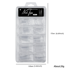 100 pièces Capsules d'ongles en <span class=keywords><strong>gel</strong></span> souple, forme amande carrée, semi-mates, à couvrance totale, à presser, pour <span class=keywords><strong>extension</strong></span> de <span class=keywords><strong>gel</strong></span>, à retirer par trempage - Product Image 6