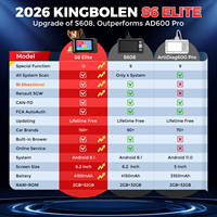Escáner de Diagnóstico Universal para Automóviles KINGBOLEN S6 Elite con Bluetooth Inalámbrico y Sistema Completo OBD2
