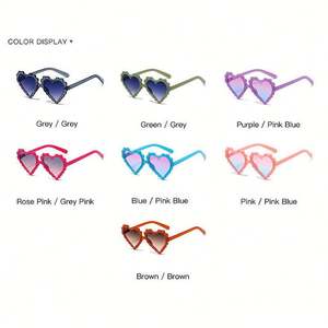 Gafas de Sol Infantiles 2025 con Logotipo Personalizado, Bonitas Gafas de Sol con Borde de Flores de Color Jelly, Protección UV400, Diseño de Corazón Color Durazno para Niños - Product Image 4
