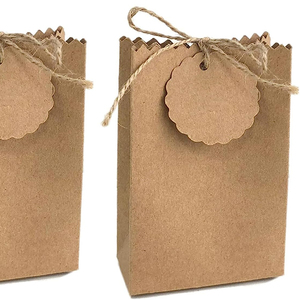 <strong>Sweet</strong> Wedding Favor Boxes DIY <strong>Party</strong> Gift Bags Kraft Paper Candy Bags with Tags Creative Paper Treat Boxes for Wedding <strong>Party</strong> - Product Image 1