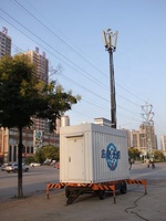 Mât télescopique de communication mobile rétractable / Tour à bas prix Antenne GSM