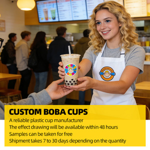 Ly trà sữa, ly sinh tố, ly nước chanh, ly soda, ly nước ép, ly đồ uống dùng một lần bằng nhựa PP cho trà sữa - Product Image 2