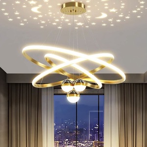 Luce Post-moderna di lusso soggiorno luce stellata luce del cielo stellato luce ciondolo creativo <span class=keywords><strong>lampadari</strong></span> a Led rotondi per Villa ristorante - Product Image 5