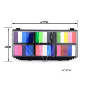 Nueva Paleta de Pintura Corporal de 6 Colores Degradados, Pintura Corporal en Pastel Dividido, Éxito de Ventas 2024 - Product Image 3