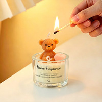 Europa-Amerika Grenzüberschreitende Glasbecher-Babybär-Aromatherapiekerze Handgemachtes Geburtstagsornament