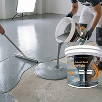 Peinture de sol auto-nivelante époxy à sable coloré pour intérieur, revêtement anti-dérapant et résistant à l'usure pour sols en ciment, effet marbre
