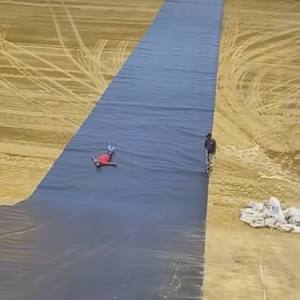 Géomembrane imperméable pour travaux de construction HDPE LDPE 1,5 mm pour décharge, étang, barrage, revêtement de feuille, prix avantageux, produit chaud - Product Image 1