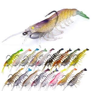 Leurre Souple Hunthouse 160mm 27.6g UV Mer, Crevette Artificielle avec Tête Plombée, Paquet de Deux, pour Bar de Mer - Product Image 1