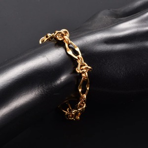 Bracelet chaîne punk en acier inoxydable épais avec nœud pour femmes et hommes, chaîne de cheville, bracelet de poignet, bijoux en métal - Product Image 5