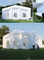 Tente chapiteau gonflable blanche Tente gonflable avec lumière led tente d'éclairage gonflable en gros de wigwam publicitaire