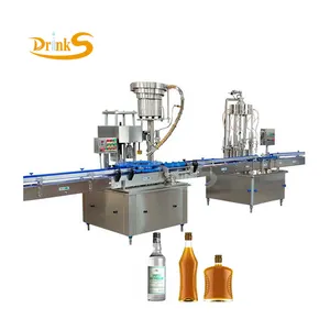 Machine de remplissage complète pour vin, boissons, Vodka, whisky, alcool, plantes, ligne de bouteilles, ml