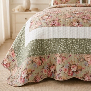 Juego de Cubrecamas de Algodón con Estampado Floral Vintage, Estilo Americano, para Todas las Estaciones - Product Image 4