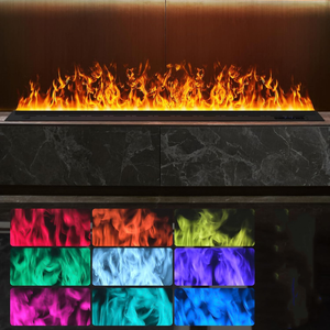 Chimenea Eléctrica <span class=keywords><strong>de</strong></span> Vapor <span class=keywords><strong>con</strong></span> Atomización 3D, Diseño Europeo Moderno, Control Remoto Inteligente por Aplicación, Uso en Hoteles, Efecto <span class=keywords><strong>de</strong></span> Llama LED en Inglés - Product Image 4