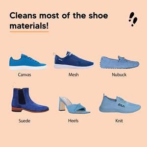 Nettoyant pour chaussures Shoe Mistri, 2 lingettes avec rénovateur bleu pour daim, nubuck, maille, tissu, kit d'entretien des chaussures, nettoyage sans eau - Product Image 4