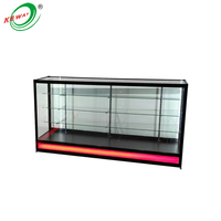 Vitrine de magasin de tabac avec boîte à lumière, vitrine en verre à vision complète, vitrine verrouillable, meuble d'exposition pour magasin de tabac