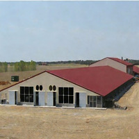 Abri pour bétail en acier galvanisé à chaud, hangar préfabriqué pour bovins, grande grange pour moutons, abri pour bétail facile à assembler