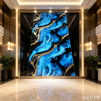 Panneaux muraux décoratifs imperméables anti-UV de haute qualité avec revêtement brillant, design moderne pour intérieur/TV et divertissement commercial