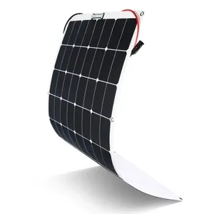 Panel surya fleksibel sel matahari Daya pemasangan mudah ringan kualitas tinggi tahan air 12v 135w untuk sistem energi surya