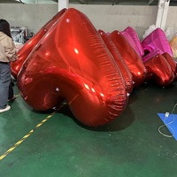 Ballon gonflable géant en forme de cœur brillant, miroir personnalisé, pour fête disco, décoration de Noël, sphère miroir réfléchissante en PVC de grande taille