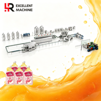 Machine de remplissage de jus de fruits à grande vitesse 24000 BPH, usine d'embouteillage de jus entièrement automatique avec contrôle PLC et SUS304
