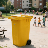 Grande poubelle pour la maison, poubelle en plastique, bac à ordures, poubelle