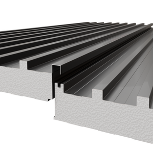 Panneau de toiture en aluminium rainuré recouvert de PVDF avec âme isolante PIR, bouclier <span class=keywords><strong>thermique</strong></span> pour bâtiment <span class=keywords><strong>extérieur</strong></span> - Product Image 3