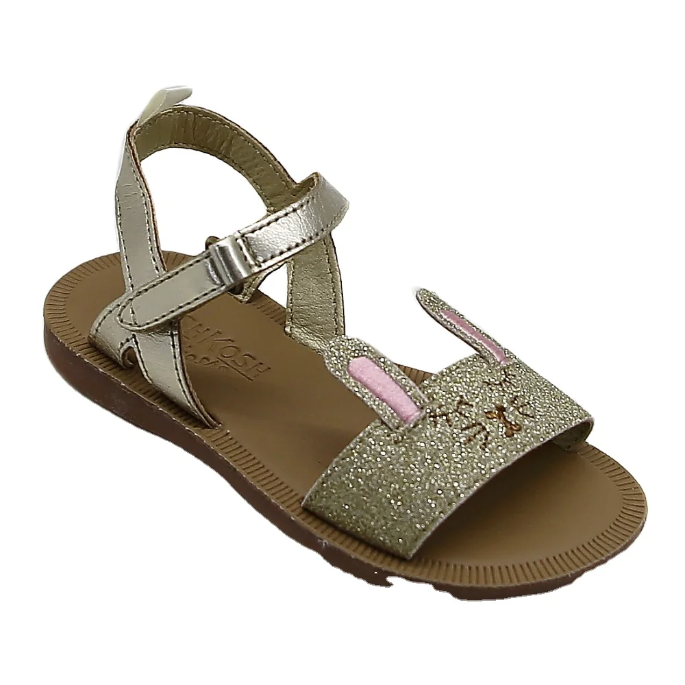 Новинка 2018 года; Простые Модные Милые блестящие недорогие сандалии на плоской подошве с ремешком на щиколотке для девочек