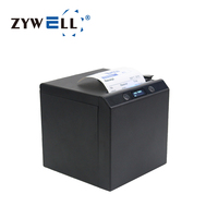 Impresora Térmica de Recibos ZYWELL de 80 mm con Pantalla, Función de Impresión a Dos Colores, Impresora de Facturas