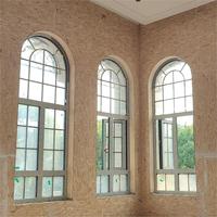 Ventanas de arco soldadas sin costura de fábrica superior Ventanas de vidrio de aluminio insonorizadas con doble acristalamiento