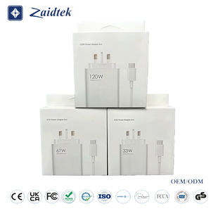 Chargeur GAN original ignifuge 120W, 33W, 67W, norme britannique, avec câble <span class=keywords><strong>de</strong></span> données 6A pour téléphone <span class=keywords><strong>portable</strong></span> - Product Image 1