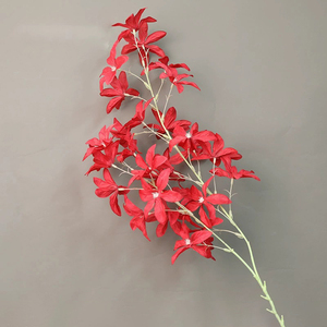 Pétalos de rosas rojas artificiales de tacto Real, decoración de plantas ornamentales, sala de estar, cabezas de flores de Navidad, decoración Interior - Product Image 5